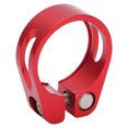 thumbnail image 1 of Abrazadera para tija de sillín de bicicleta de 31,8 mm, clip de tubo, aleación de aluminio, collar de tija de sillín de liberación rápida, color rojo, 31,8 mm, 1 of 10