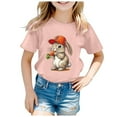 thumbnail image 3 of Xiaowennn Easter Girls Short Sleeve Printed T Shirt Top Casual Shirt Rainbow Shirt Toddler Girl, 3 of 3
