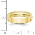thumbnail image 4 of Avariah Diamonds Solid 10k Yellow Gold 5.2mm Lightweight Milgrain Half Round Wedding Band Size 14 - Ring Size 14.0, 4 of 7