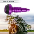 thumbnail image 3 of 10mm Motorcycle Slider Frame Aluminum Alloy Wheel Fairing Protection Crash Pad Protector Guard 56mm 138mm Bolt Purple 1 Set, 3 of 7