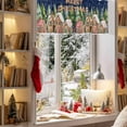 thumbnail image 3 of Kitchen Curtain Valances for Windows,Abstract Gingerbread Candy Rod Pocket Small Valance Panel, 3 of 8