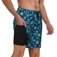 thumbnail image 3 of Goofa Daisies Flowers Printed Men's Swim Trunks Board Shorts Quick Dry Mens Swimming Trunks with Compression Liner,Breathable Fit Hawaii Beach Shorts-XX-Large, 3 of 9