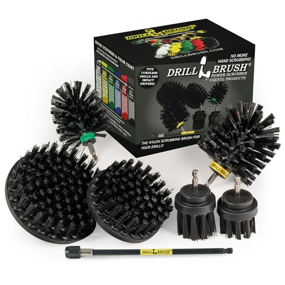 Ultimate Electric Spin Scrubber Drill Cleaning Kit with Extension - Cordless Drill Cleaning Brush Set, Power Scrubber, and Cleaning Supplies for Household and BBQ Tools - Grill Brush Scrubbing Brush