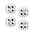 thumbnail image 4 of LOVIVER 4 Pieces Mini Castor Roller ,Universal Pulley , Furniture Wheel PulleyPaste Mini Steel beads white, 4 of 8