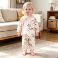 thumbnail image 6 of 2-3 Years Baby Girl Clothes Toddler Girl Outfits Shirt Pants Cute Infant Outfit Set Baby Girl Fall Winter Clothes Girls' Fall/winter Cute Casual Warm Fleece Thick Green, 6 of 6