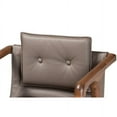 thumbnail image 6 of Baxton Studio Marcena Mid-Century Modern Grey Imitation Leather Upholstered and Walnut Brown Finished Wood 7-Piece, 6 of 7