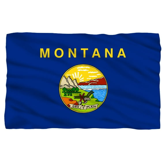 Montana Flag Fleece Blanket