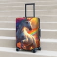 thumbnail image 4 of Salouo Rainbow Sunset Cloud White Horse Pattern Travel Dust-proof Suitcase Cover, Softside Suitcase Protector Luggage Cover Protector for 18-32inch ,Not Included Suitcase, 4 of 8