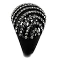 thumbnail image 4 of Luxe Jewelry Designs Women's Black IP Stainless Steel Ring with Black Diamond Crystals - Size 7, 4 of 4