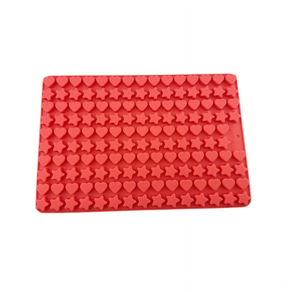 1 Piece Mini Christmas Silicone Chocolate Mould,Fondant Mould,Mini Stars, Hearts Shape Molds For DIY Cake,Candy,Mousse