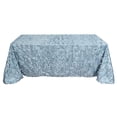 thumbnail image 2 of BalsaCircle 90x156 in Dusty Blue Taffeta Rectangle Tablecloth 3D Leaves Petals Design Party Events Decorations Supplies, 2 of 8