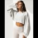 thumbnail image 5 of Sudaderas de Larga con Globo para Mujer, Sudaderas , Cuello Redondo Extragrande Gris L, 5 of 8