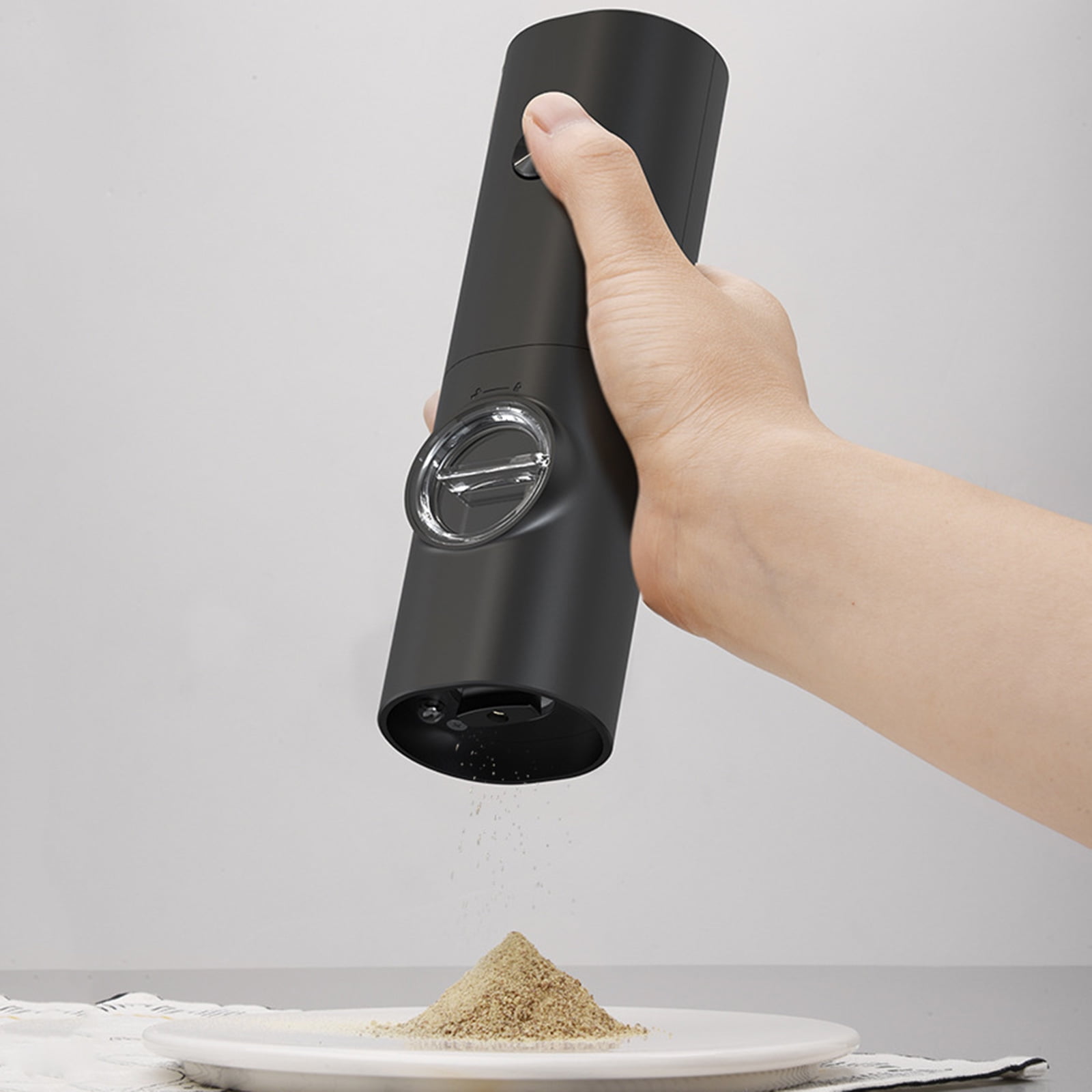 2 Pcs/set Electric Salt and Pepper Grinder Battery-Powered Automatic Salt and Pepper Mill with LED Light