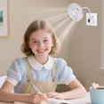 thumbnail image 7 of Light Socket Fan, Plug-in Fan, 360° Adjustable Quiet Fan with Switch, Includes Plug Adapter for Bedroom, Bathroom, Office, Dorm, 15cm, 7 of 7