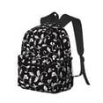 thumbnail image 2 of Daiia Black White Leaves School Backpack for Men Women, Unisex Large Waterproof Bookbag Schoolbag Casual Daypack for High School/College/Teens/Travel/Work Black, 2 of 8