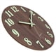 thumbnail image 2 of 2X Reloj de Pared Luminoso, Relojes de Pared de Cocina Silenciosos de Madera de 12 Pulgadas Que No Hacen Tictac para Sala de Estar Interior/Exterior, 2 of 7