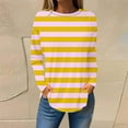 thumbnail image 2 of KIHOUT Tops, Women Tunic Tops for Leggings Striped Print Shirt Casual Long Sleeve Round Neck Loose Tunics Blouse, 2 of 4