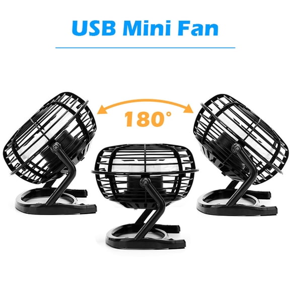 Dmlowu 4 Inch Mini Desk Fan, Silent Portable Fan for Desk, Small Personal Cooling Fan with USB Power, Lightweight and Sturdy, Black