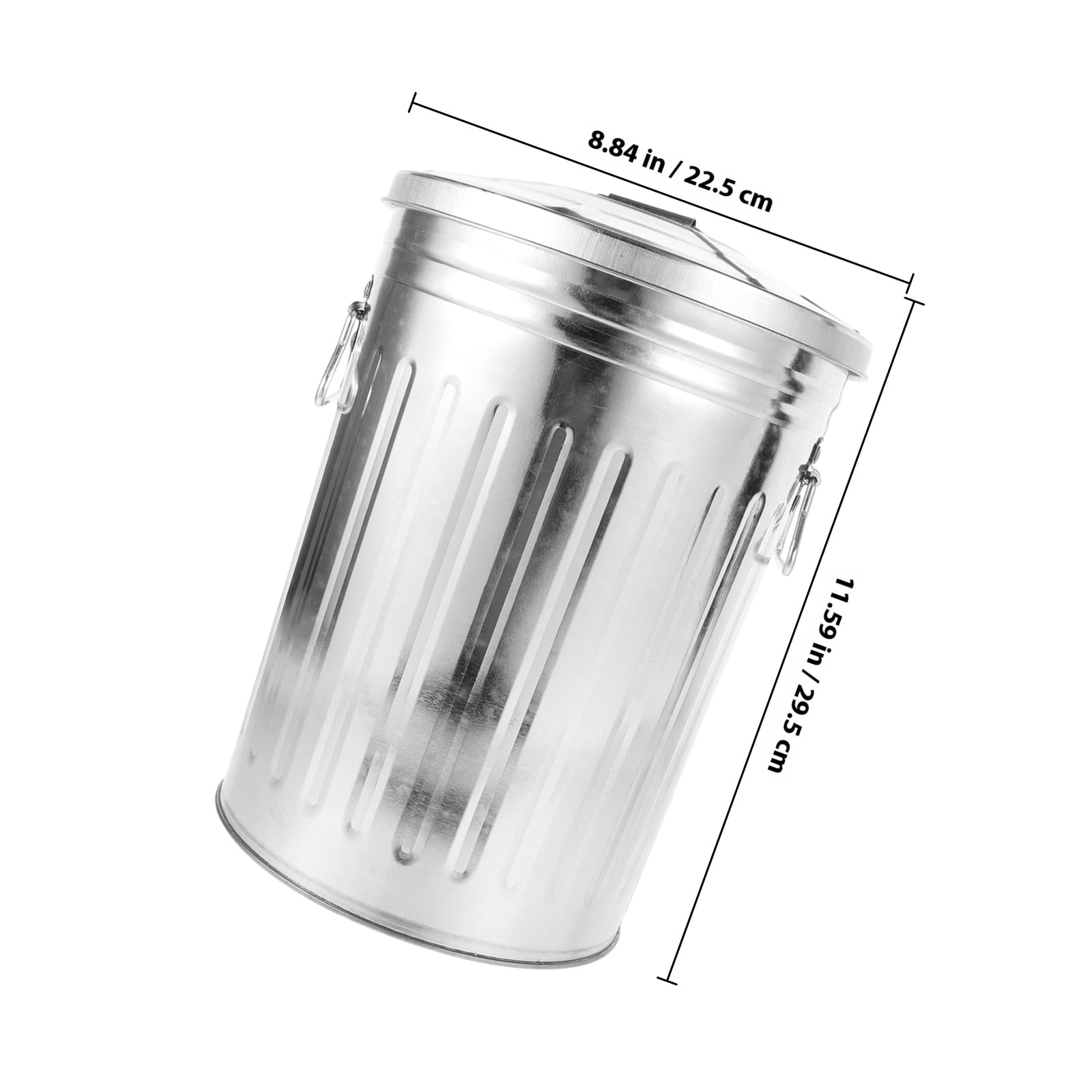 BESTYASH Large Capacity Metal Outdoor Trash Can with Lid, Rust-Resistant Durable Garbage Bin for Yard, Patio, Garden
