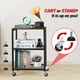 thumbnail image 4 of Carrito rodante LIANTRAL de 3 niveles, marrón, con capacidad de almacenamiento de 77 kg, 4 of 7