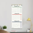 thumbnail image 4 of 2024 Blueline Leaves 12.5" x 27" Three-Month Wall Calendar (C171129), 4 of 4