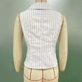 thumbnail image 4 of UAMVSH Striped Waistcoat Vests for Women Cropped Sleeveless Dressy Blazers Casual Button down Work Office Suit Jackets(X-Large,White), 4 of 7