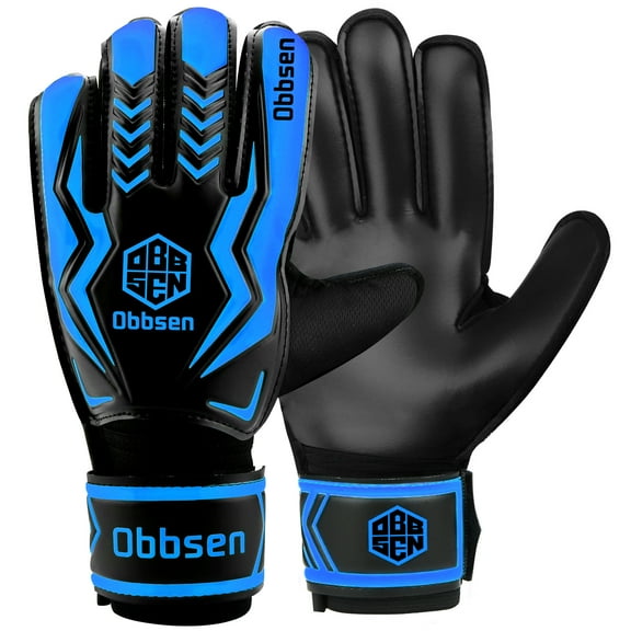 Obbsen Soccer Goalie Gloves for Kids, Youth Soccer Goalkeeper Gloves, Strong Grip Goalkeeping Gloves with Finger Protection, Men/Women/Boys/Girls