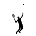 thumbnail image 2 of Tennis Silhouette Wall Decal by Wallmonkeys Peel and Stick Graphic (24 in H x 17 in W) WM164524, 2 of 4
