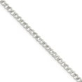 thumbnail image 2 of 925 Sterling Silver 4.5mm Close Link Flat Curb Chain Bracelet, 2 of 3