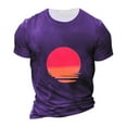 thumbnail image 2 of Sngxgn Men's T-Shirt Crewneck Short Sleeve for Man T Shirts(Purple,XL), 2 of 3