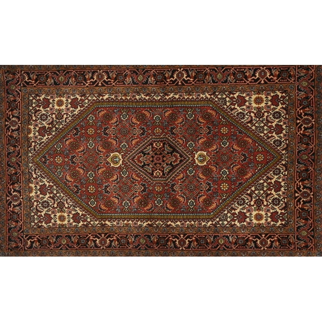 Ahgly Company Machine Washable Indoor Rectangle Traditional Sienna Brown Area Rugs, 5' x 8'