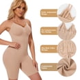 thumbnail image 2 of MISS COCOLI Women Shapewear Full Body Tummy Control Bodysuit Mid Thigh Body Shaper Butt Lifting, 2 of 8