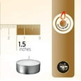 thumbnail image 3 of L'ner Tea Lights Candles - Pack of 200 White Unscented Candle Lights with 3.5 Hour Burning Time - Tea Candles for Wedding, Home, Parties, and Special Occasions, 3 of 7