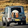 thumbnail image 5 of Yiaed Four Cats Watching Rain Print Print Tire Wheel Cover, tire covers for trailers,rv wheel covers,rv tire covers, camper tire covers,tire covers for cars-16 inch, 5 of 6