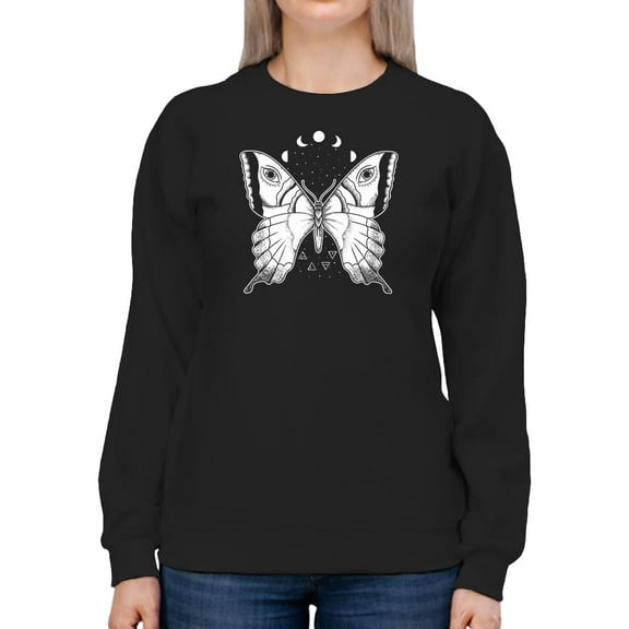 Sketch Of A Butterfly Sweatshirt Women -Smartprints Designs, Female 5X-Large
