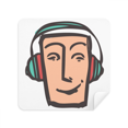 thumbnail image 1 of Headset Face Sketch Happy Glasses Cloth Screen Cleaner Suede Fabric 2 Pack, 1 of 2
