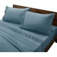 Bedsure 4 Pieces Hotel Luxury Grey Blue Sheets Queen，Easy Care Polyester Microfiber material