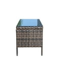 thumbnail image 5 of Outdoor Coffee Table for Patio, SHINPT Wicker Side Table, Rattan Coffee Table with Clear Tempered Glass, Glass Side Table for Backyard, Lawn, Outdoor Side Table for Yard, Patio, Garden, 5 of 8
