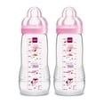 thumbnail image 1 of Botellas para Bebés MAM Rosa 11 Onzas 2 Unidades, 1 of 6