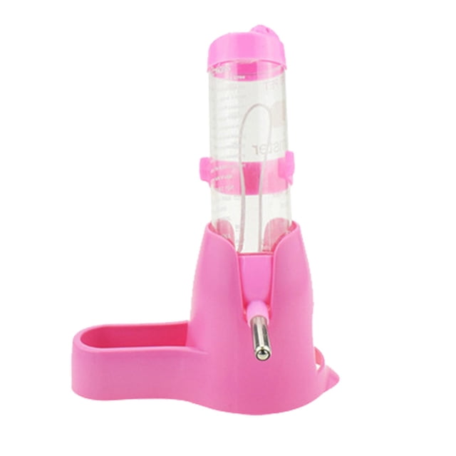 1 - Set Auto - Dispensing Pet Drinking Bottle with Food Holder for Small Animals like Hamsters, Ferrets, and Rabbits