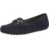 Aerosoles Womens Day Driving Style Loafer 11 Navy Faux Suede