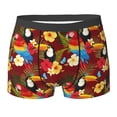 thumbnail image 6 of Men's Boxer Briefs, Colorful Cute Parrot Toucan Bird Soft Comfy Mens Underwear Boxer Briefs Breathable With Widen Waist, 6 of 7
