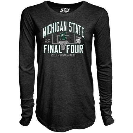 Michigan State Spartans Blue 84 Women's 2019 NCAA Men's Basketball Tournament March Madness Final Four Bound Tri-Blend Long Sleeve T-Shirt - Heather (Best Basketball Shorts 2019)