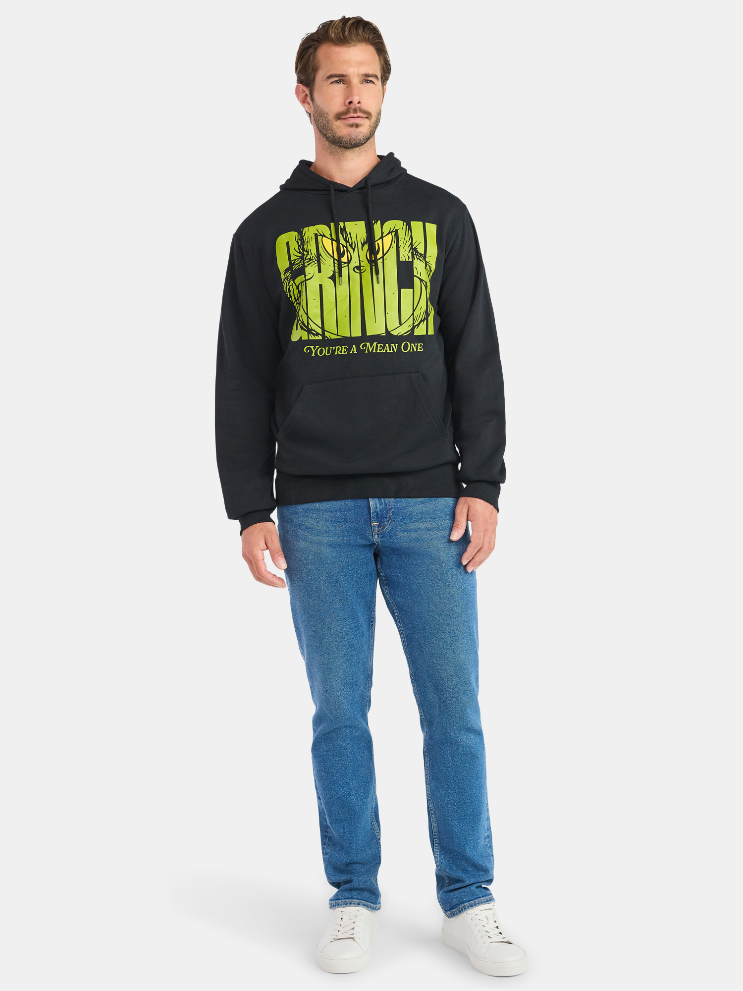 The Grinch Men's and Big Men's Cotton Mean One Graphic Hoodie, Sizes S-3XL