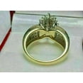 thumbnail image 2 of 14K Yellow Gold Plated 2 Ct Round Lab Created Diamond Cluster Women Wedding Ring, 2 of 3
