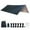 Black, variant on COM1950s Portable Multifunctional Outdoor Camping Traveling Awning Backpacking Tarp Sunshade Lightweight Uv Protection and Pu 1000 Waterproof Rain Fly Tarp Shelter (118 * 118 Inches)