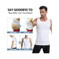 thumbnail image 5 of Casey Kevin Mens Compression Shirt Slimming Body Shaper Tummy Control Vest Gynecomastia Tank Tops for men, 5 of 12