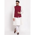 thumbnail image 5 of eloria Men Embroidered Maroon Nehru Jacket for Partywear Festival Waistcoat Indian Vest Blazer Embroidery Design, 5 of 5
