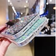 thumbnail image 5 of Compatible with Samsung Galaxy S21 FE 5g Case Clear Glitter Sparkle with Popsocket Phone Case for Samsung S21 FE Case Silicone Pink Shockproof Thin Cover (Green), 5 of 10