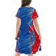 thumbnail image 4 of Odeerbi Niñas Día de La Independencia Vestido de Línea A Verano Patriótico Cuello Redondo Manga Corta Vestido Casual, 4 of 9